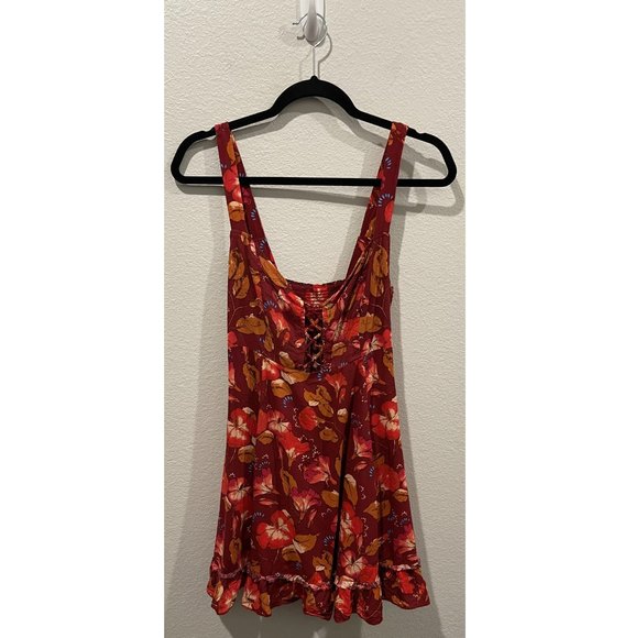 FREE PEOPLE Lattice Lovers Lace-Up Mini Dress - Picture 3 of 7